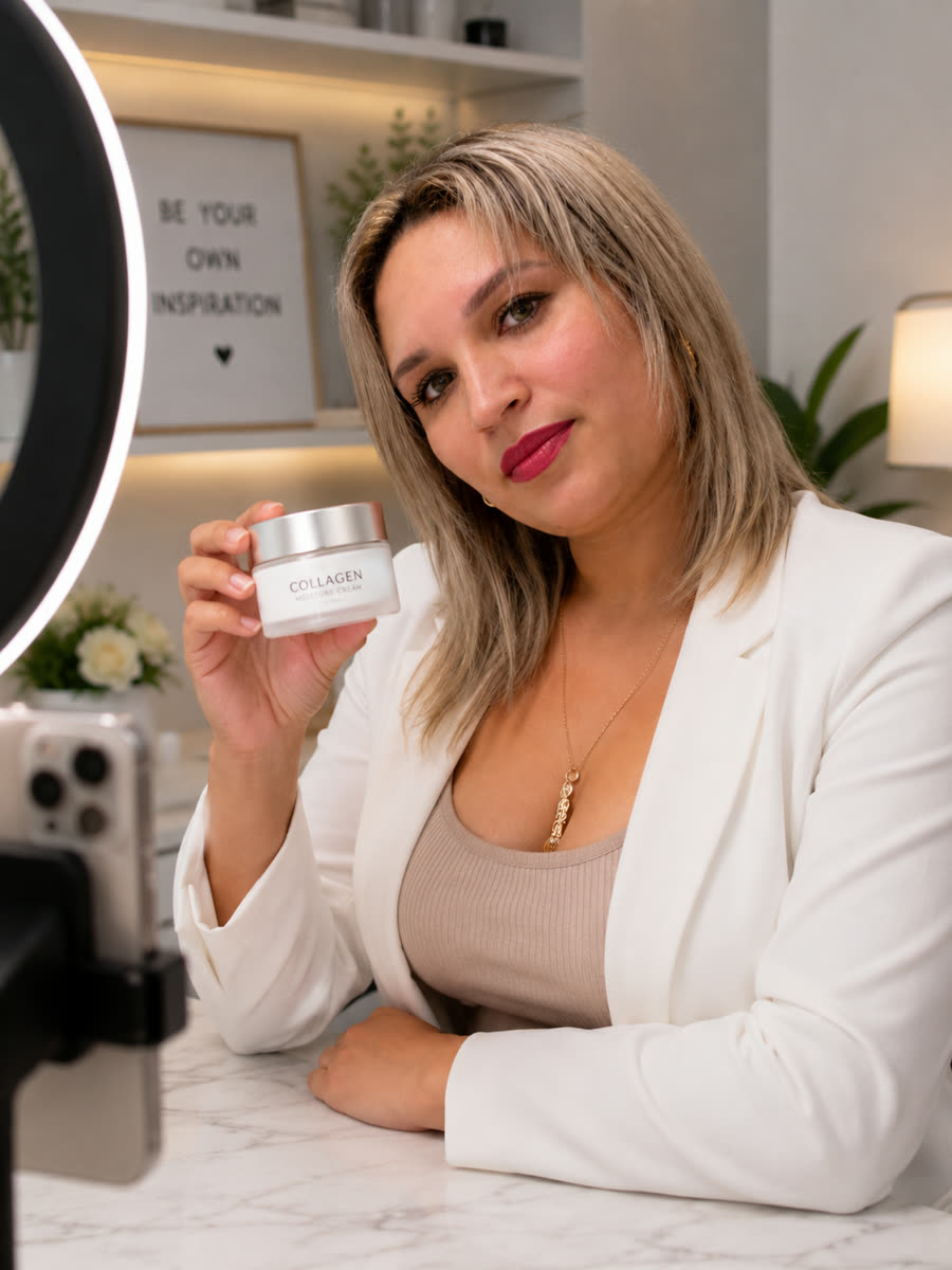 Dayanis with a collagen cream